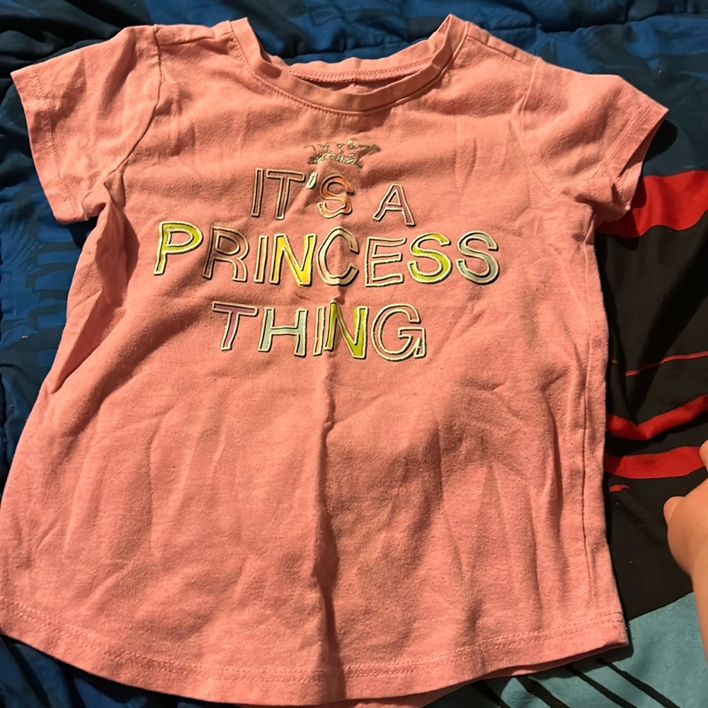 Pink little shirt that says it’s a princess thing withh crown